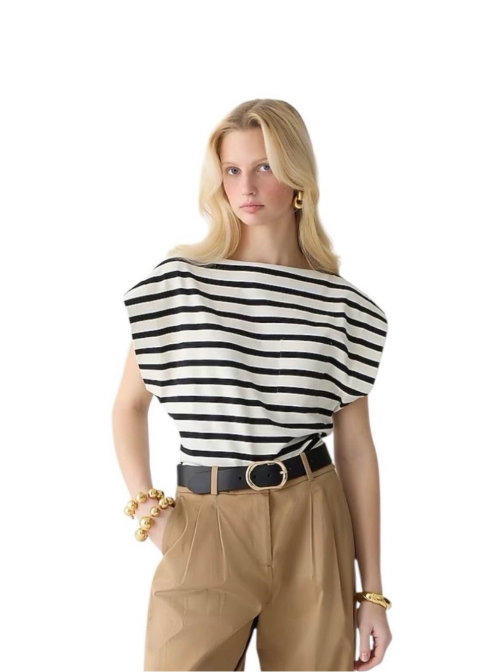 J.Crew Boatneck Muscle T-shirt in Mariner Cotton